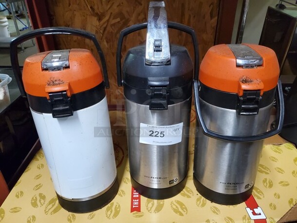 ALL ONE MONEY Lot of 3 Coffee Carafe Thermos - Thermal Beverage Dispenser - Image 3 of 3