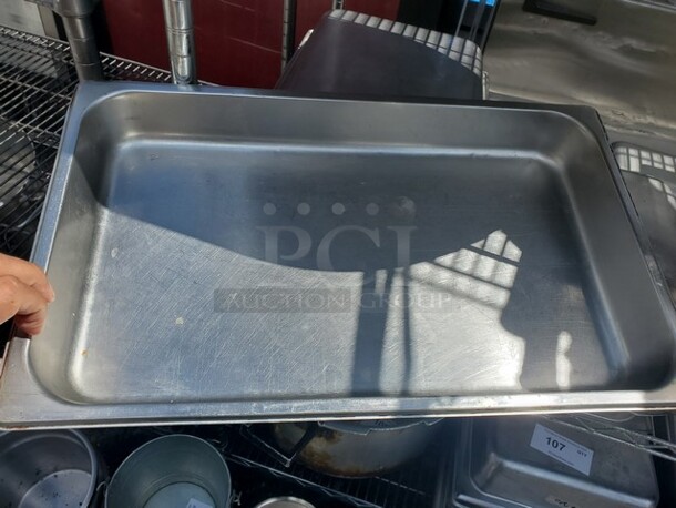 Lot of 17 Stainless Steel Food Pans *without lids* - Image 4 of 4