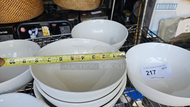 Lot of 7 White Bowls - Image 3 of 3