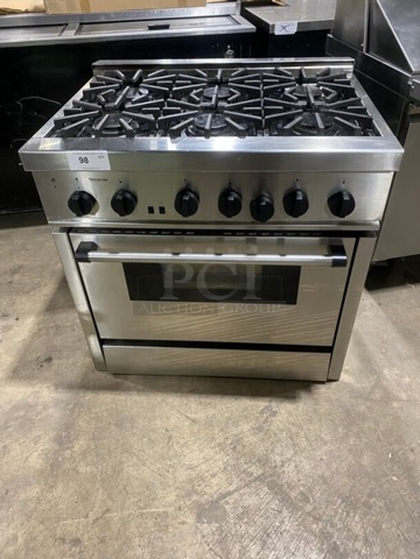 Thermador 6 Burner Stove! With Oven Underneath! Metal Oven Racks! Stainless Steel!