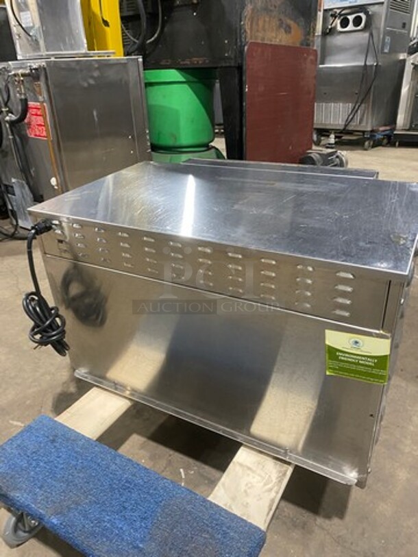 Nice! Hatco Counter Top Stainless Steel  GLO-RAY Edition Dual Crisp-N-Hold Warmer! Model GSMW-3! 120V 1 Phase! Working When Removed!   - Image 3 of 9