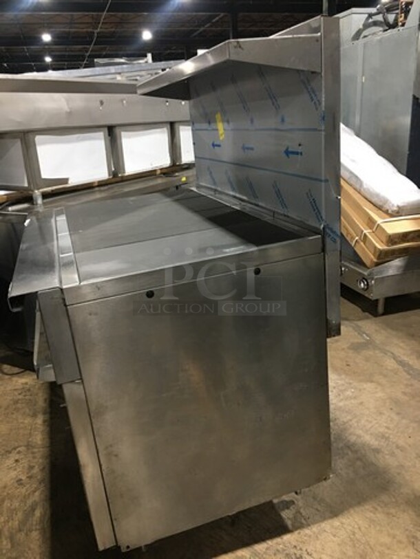 AMAZING FIND! NEW! Vulcan Commercial Electric Powered French Top/ Hot Plate Stove! With Raised Back Splash And Salamander Shelf! With Oven Underneath! All Stainless Steel! On Legs! Model: EV48S4HT208 SN: 481880485 208V 60HZ 1/3 Phase - Image 2 of 12
