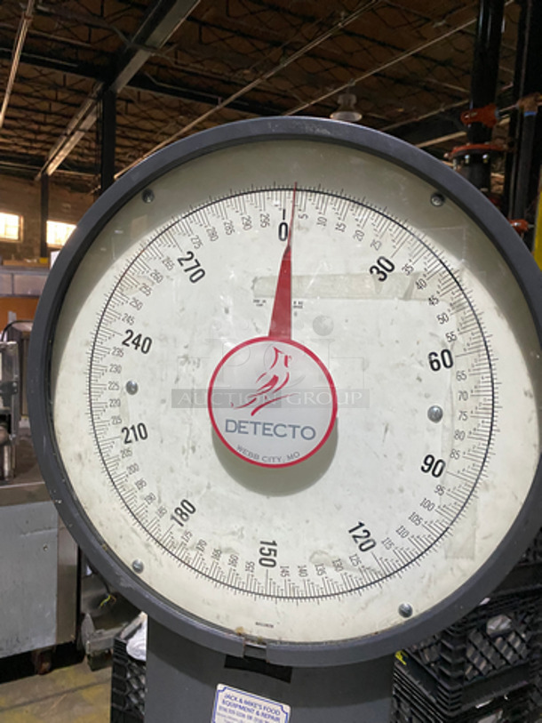 Detecto Commercial Scale! Max Capacity 300Lbs! On Casters! Model: 1106DK SN: 9605174 - Image 6 of 8