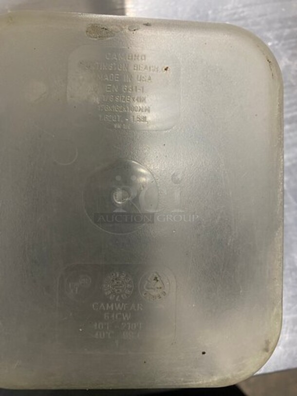 Cambro Clear Poly 1/6x4" Food Containers! 17x Your Bid! - Image 5 of 8