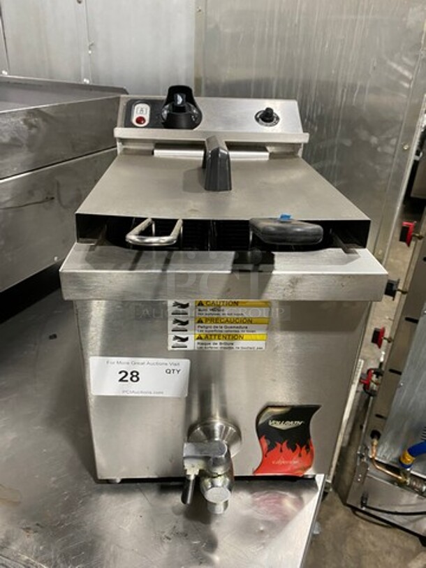 Vollrath Commercial Countertop Electric Powered Deep Fat Fryer! With Metal Frying Baskets! All Stainless Steel! Model: FFA8115 SN: E4700264016023 208/240V 60HZ 1 Phase