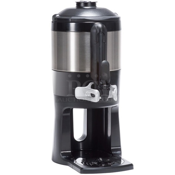 BRAND NEW SCRATCH & DENT! Bunn 44000.0200 TF 1 Gallon Stainless Steel ThermoFresh Server with Mechanical Sight Gauge and Base. S/N: TFC1183281 - Image 1 of 6