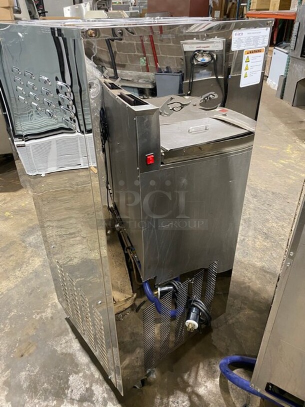 FAB! Elvaria Stainless Steel Commercial Air Cooled 3 Flavor w/ Twist Soft Serve Ice Cream/Yogurt Machine on Commercial Casters! MODEL 515TW SN:3410093794 220-240 - Image 3 of 10
