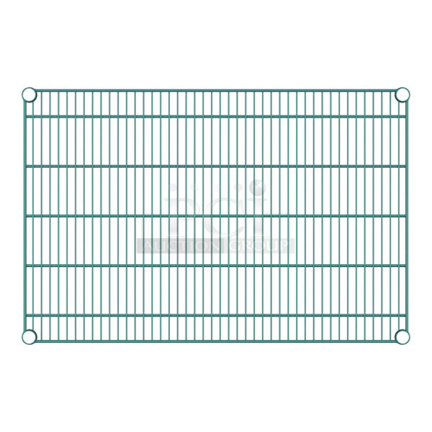 BRAND NEW SCRATCH AND DENT IN THE BOX!! Regency 24" x 48" NSF Green Epoxy & Chrome Wire Shelfs. 8pcs In Total  - Image 1 of 5