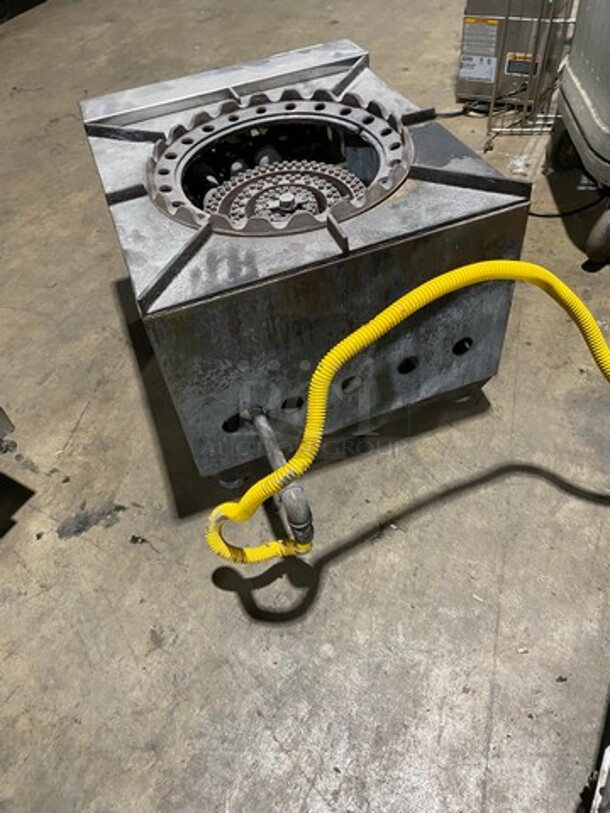 Commercial Natural Gas Powered Single Jet Burner Stock Pot Range! Stainless Steel Body! On Small Legs! - Image 4 of 7