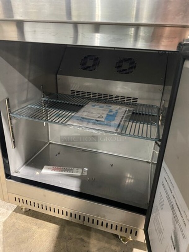 Dukers Commercial Single Door Refrigerated Lowboy/ Worktop Freezer! With Poly Coated Rack! Solid Stainless Steel! On Casters! Model: DUC29F 115V 60HZ 1 Phase - Image 5 of 7