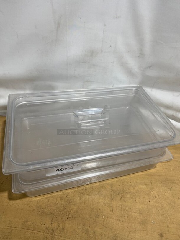 Polycarbonate Clear Food Pans With Lids! 2X Your Bid!  - Image 3 of 9