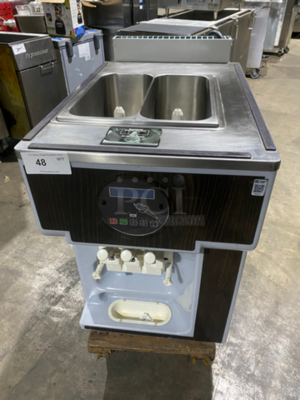 Carpigiani Commercial Countertop Water Cooled 2 Flavor With Twist Soft Serve Ice Cream Machine! Stainless Steel Body! Model: 193SP/USAG SN: IC89184 208/230V 60HZ 1 Phase
