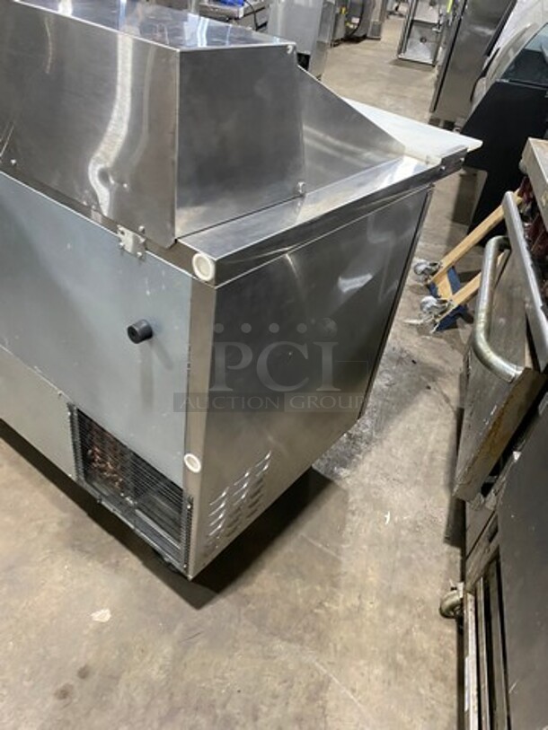 Turbo Air Commercial Refrigerated Sandwich Prep Table! With Commercial Cutting Board! With 2 Door Storage Space Underneath! All Stainless Steel! On Casters! Model: TST48SD18 SN: M418105011 115V 60HZ 1 Phase - Image 4 of 9