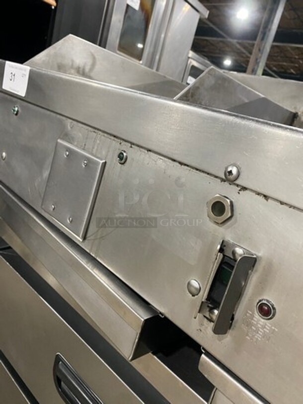 Woodstone Commercial Countertop Natural Gas Powered Flat Griddle! With Split Top! With Back & Side Splashes! All Stainless Steel! On Legs! - Image 9 of 10