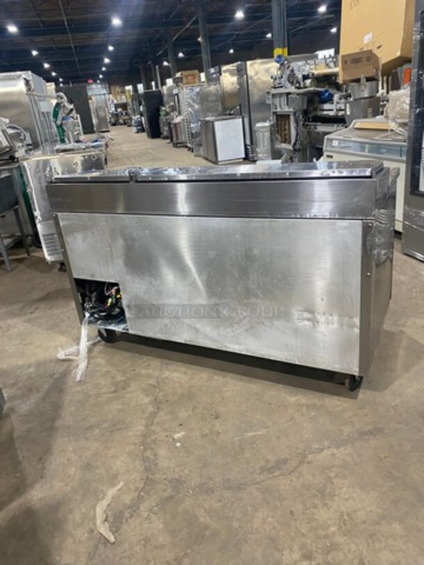 TRUE All Stainless Steel Pizza Prep Table! 2 Door Refrigerator! On Casters! Model TPP-67 Serial 8908444 115V/60Hz/1 Phase - Image 4 of 10