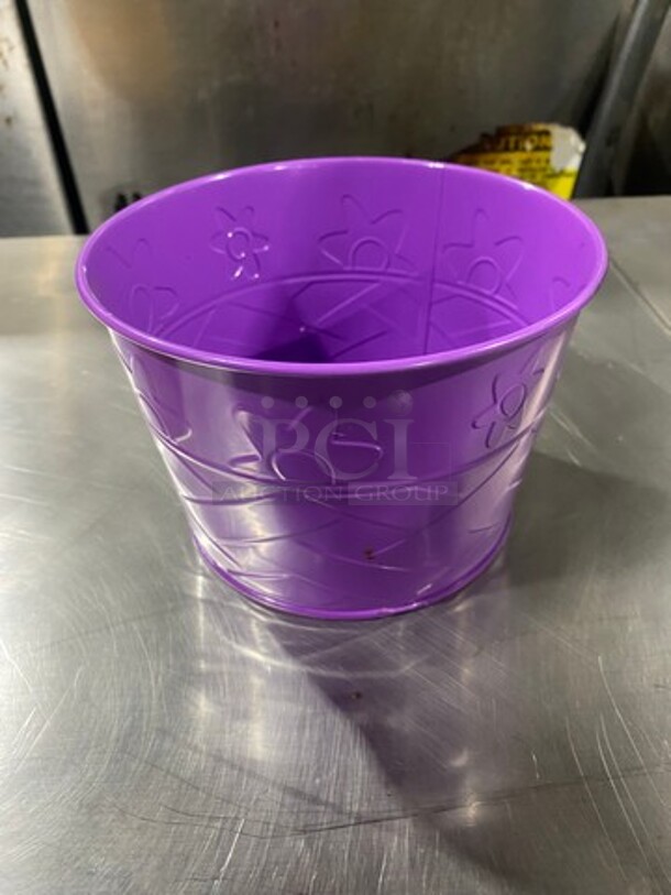 ALL ONE MONEY! Edible Arrangements Round Metal Multi-Purpose Containers! Good For Decor/ Arrangements! - Image 2 of 4