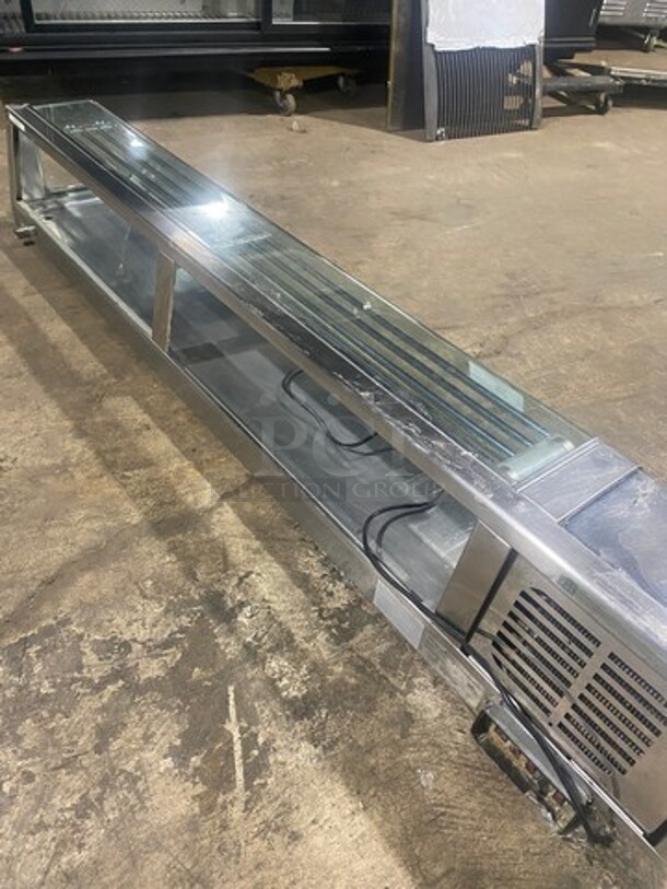 Yoshimasa Commercial Countertop Refrigerated Sushi Display Case Merchandiser! With Slanted Front Glass! Stainless Steel Body! - Image 3 of 9