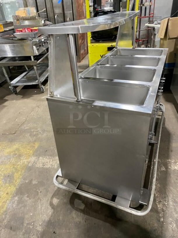 Seco Commercial Electric Powered 4 Well Steam Table! With Storage Space Underneath! All Stainless Steel! On Casters! - Image 2 of 11
