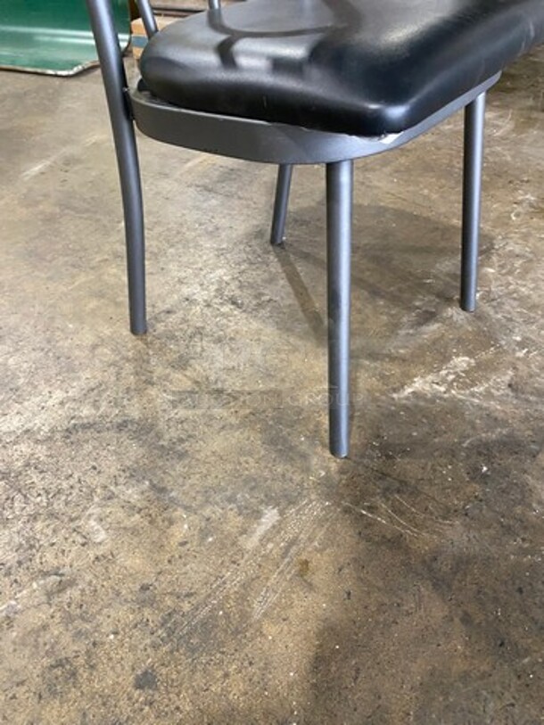 Never Used! Black Cushioned Chair! With Black Metal Body! 8x Your Bid! - Image 7 of 8