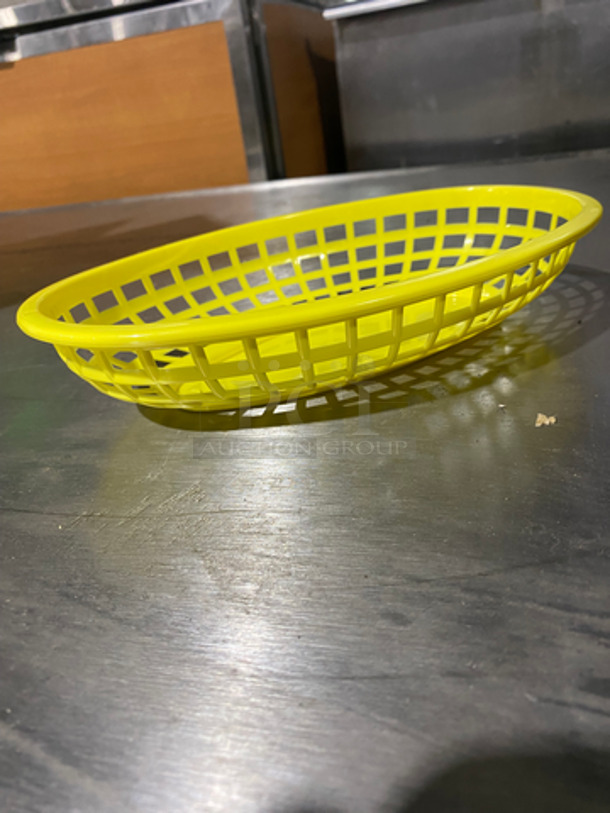 NEW! IN THE BOX! ALL ONE MONEY! 3DZ Tablecraft Yellow Poly Oval Fast Food Serving Baskets! - Image 4 of 6