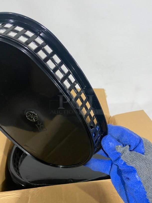 New In Box! Table Craft Black Poly Oval Fast Food Basket! MODEL 1076BK - Image 3 of 7