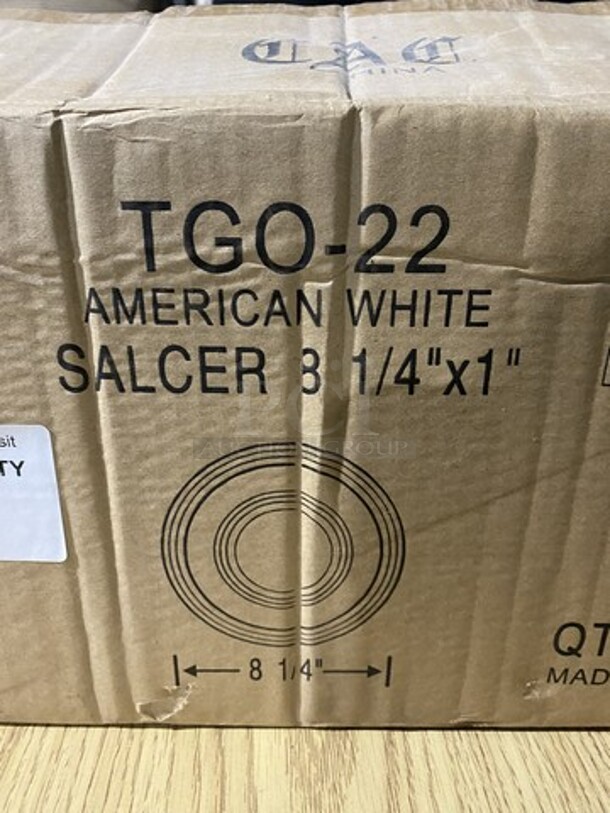 NEW IN THE BOX! CAC 8.25 Inch Round Dining Plates! TGO22! All One Money 3 Dozen! - Image 2 of 8