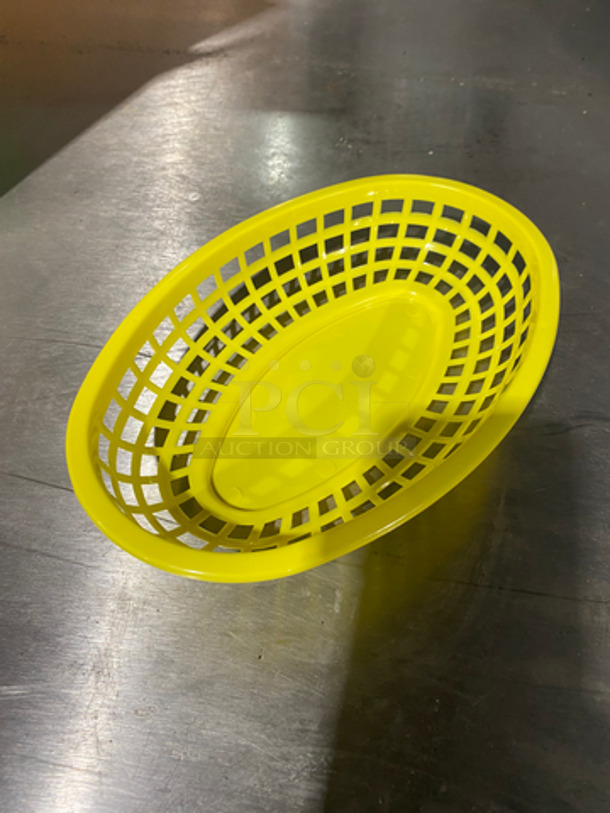 NEW! IN THE BOX! ALL ONE MONEY! 3DZ Tablecraft Yellow Poly Oval Fast Food Serving Baskets! - Image 6 of 6