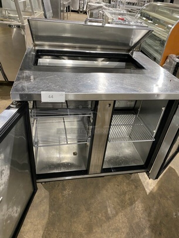 SWEET! True Commercial Refrigerated Sandwich Prep Table With 2 Door Storage Underneath! All Stainless Steel! On Commercial Casters! MODELTSSU3608 SN:8815688 - Image 5 of 9