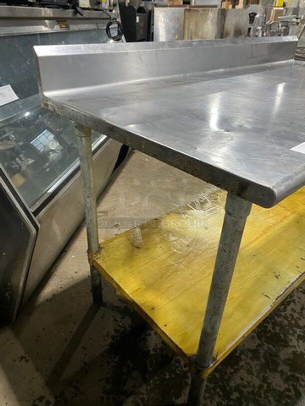 Solid Stainless Steel Work Top/ Prep Table! With Storage Space Underneath! On Legs! - Image 2 of 7