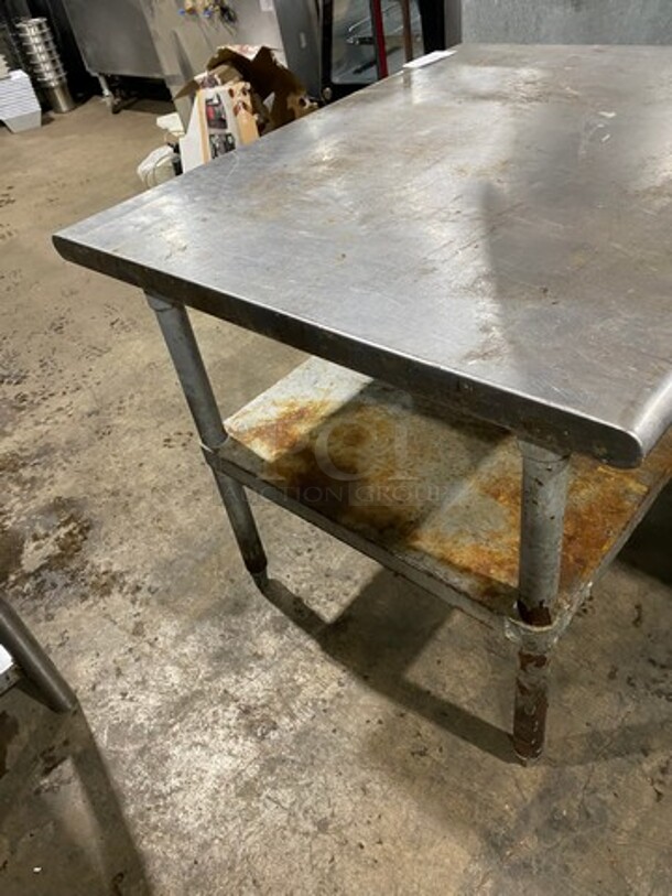 Solid Stainless Steel Equipment Stand Table! With Storage Space Underneath! On Legs! - Image 4 of 6