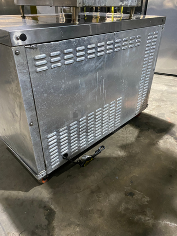 Continental Commercial 2 Door Worktop/Lowboy Freezer! With Poly Coated Racks! All Stainless Steel! On Casters! Model: SW48 SN: 150B0971 115V 60HZ 1 Phase - Image 4 of 8