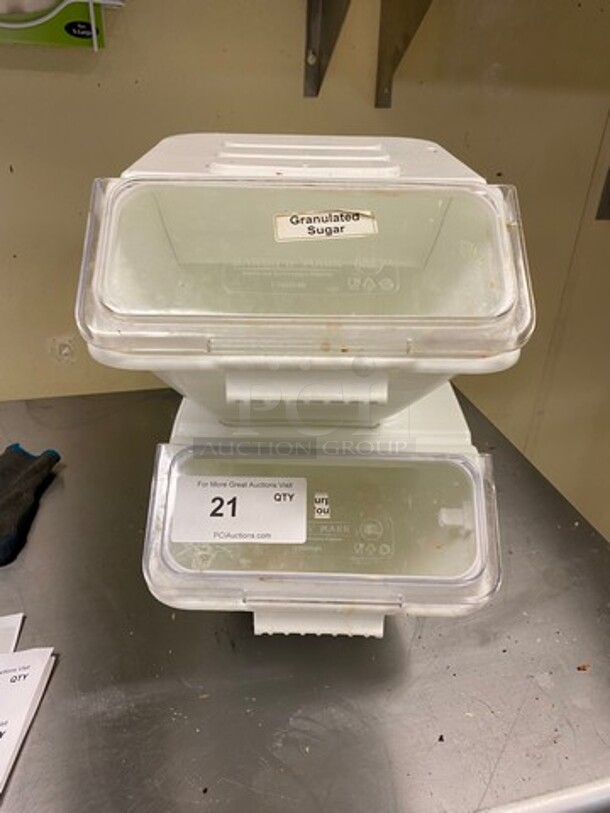 ALL ONE MONEY! Bakers Mark Countertop White Poly Ingredient Bin! - Image 1 of 6