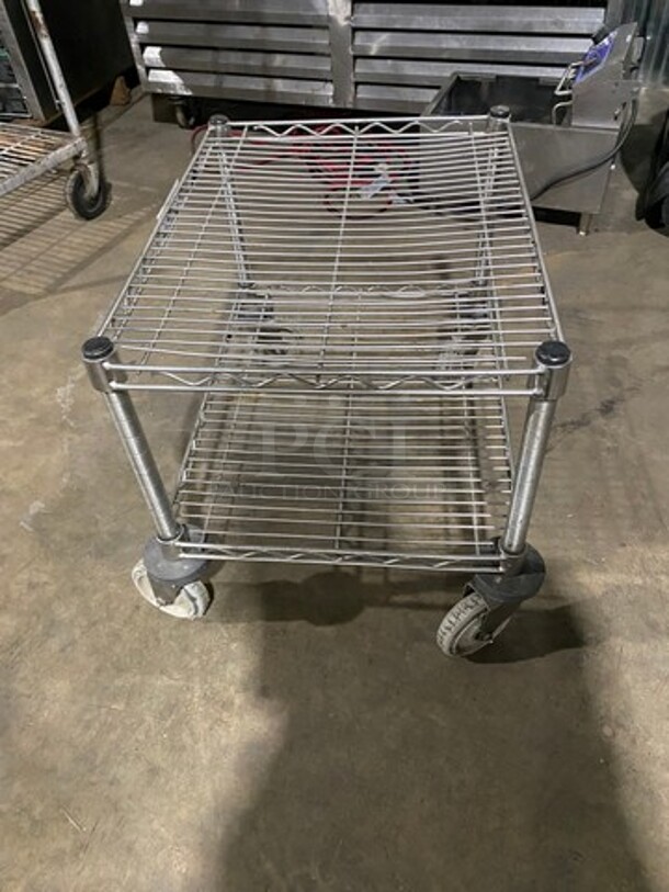 Metal Metro Rack Cart! On Casters! - Image 4 of 6