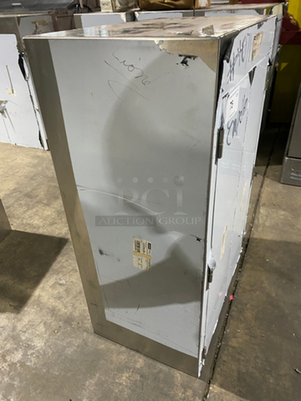 Commercial Heavy Duty 2 Door Wall Storage Cabinet! Solid Stainless Steel! - Image 2 of 7