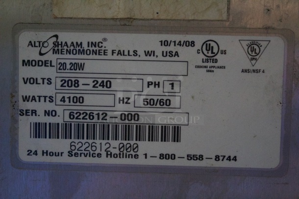 Alto-Shaam 20-20W CombiMate Heated Roll-In Holding Cabinet - 208/240V - Image 5 of 7