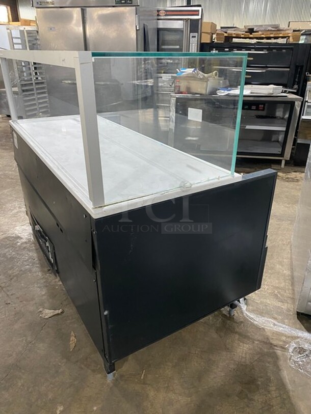 Nice! Structural Concepts Starbucks Style Refrigerated Open Grab-N-Go Display Case With Glass Enclosed Merchandiser Showcase On Top! Model SBZ665DR! 220V 1 Phase!
 - Image 7 of 8