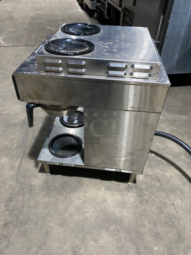 Bunn Commercial Countertop Dual Coffee Brewing Machine! With 4 Coffee Pot Warming Stations! All Stainless Steel! On Small Legs! Model: AXIOM2/2TWIN SN: AXTN012812 120/208/240V 60HZ 1 Phase - Image 3 of 10