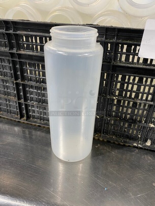 ALL ONE ONEY! Clear White Poly Squeeze Bottles! NO LIDS! - Image 3 of 6