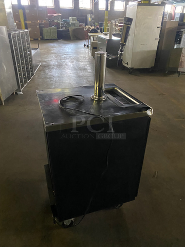 Beverage Air Commercial Refrigerated Single Tap Beer/Drink Dispenser! With Storage Area Underneath! With Poly Coated Rack! On Casters! Model: R134A SN: 4400624 115V 60HZ 1 Phase - Image 4 of 8
