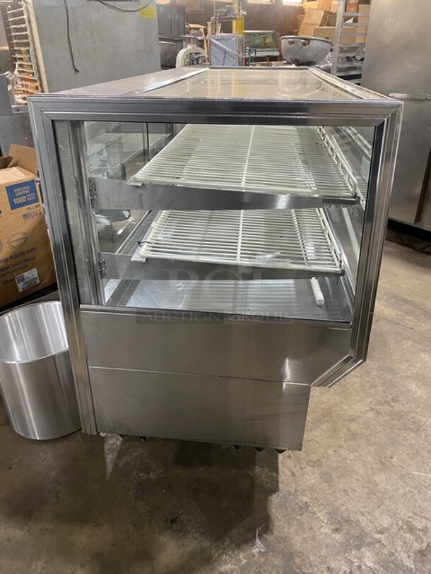 NICE! Bari Leader Commercial Dry Bakery Display Case/Merchandiser! All Stainless Steel! With Poly Coated Racks! With Sliding Rear Door Access! 115V 1 Phase! Model: CBK77 D SN: PU11M0072B! - Image 3 of 8
