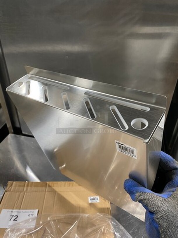 NEW! IN THE BOX! Commercial Solid Stainless Steel Knife Rack! Model: SLKR012 - Image 5 of 7