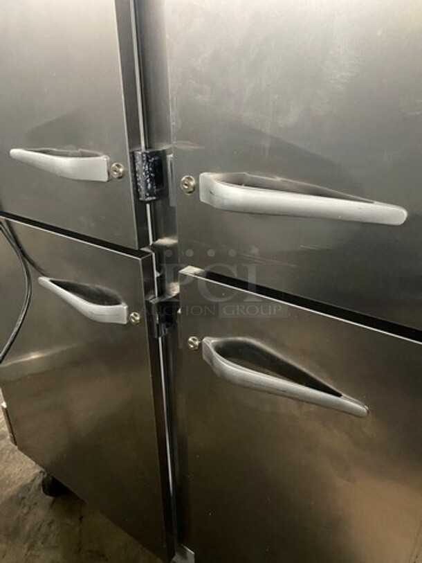 Traulsen Commercial 4 Half Door Reach In Cooler! All Stainless Steel! Model AHT232NUTHHS Serial T180251B12! 115V 1Phase! On Casters! - Image 10 of 11