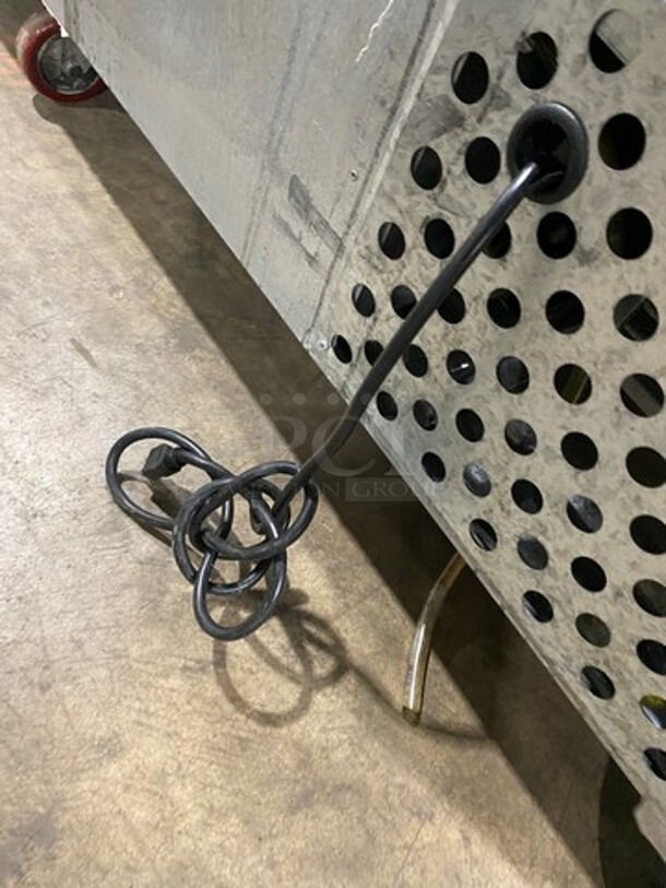 LATE MODEL! 2018 Leader Commercial Refrigerated Food Serving Station Counter/ Cold Pan! With Sneeze Guard! Stainless Steel Body! On Casters! Model: LM96SB SN: AB03M3002 115V 60HZ 1 Phase - Image 11 of 11