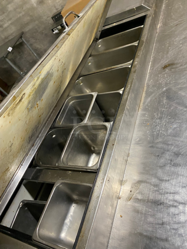 True Commercial Refrigerated 3 Door Pizza Prep Table! With Prep Pans! All Stainless Steel! On Casters! NOT TESTED! Model: TPP93 SN: 13456293 115V 60HZ 1 Phase - Image 6 of 10