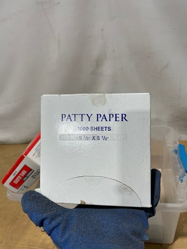 Lot Of Powder Free Vinyl Gloves! With Multifold Paper Towels & Patty Paper! All One Money!  - Image 8 of 10