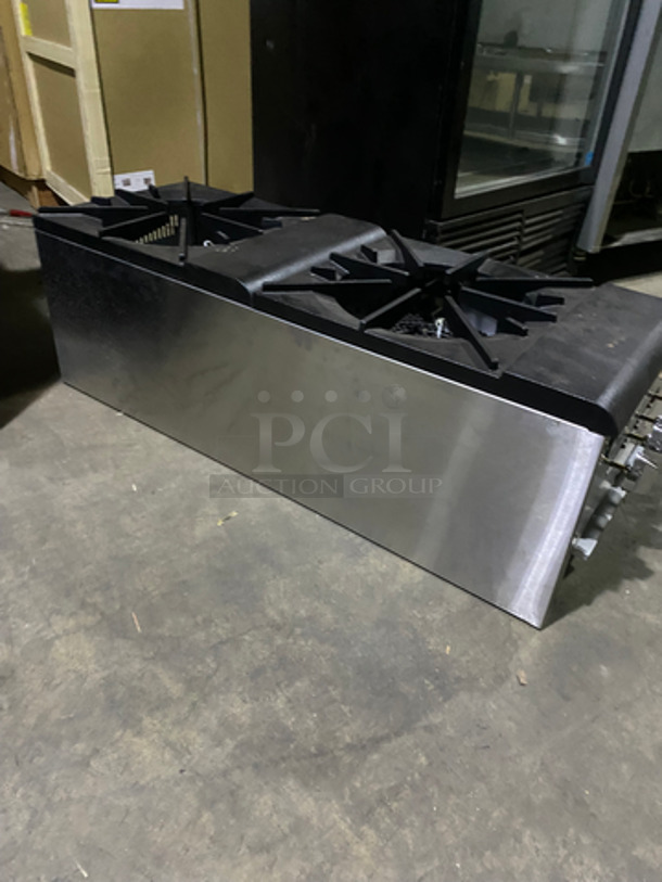 SWEET! NEW! SABA Commercial Countertop Natural Gas Powered 2 Burner Stove! Stainless Steel Body! - Image 3 of 9