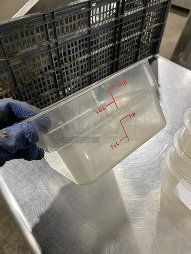 Cambro 2Qt Clear Poly Food Containers! 15x Your Bid! - Image 6 of 7