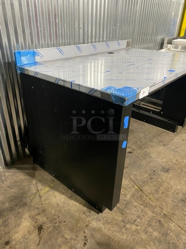 NEW! BEAUTIFUL! Commercial Work/Prep Table! All Stainless Steel Top! With Backsplash! - Image 2 of 9