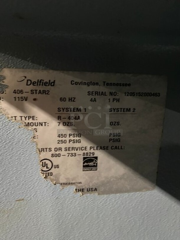 Delfield Commercial Single Door Lowboy/Worktop Cooler! All Stainless Steel! Model: 406STAR2 SN: 1205152000463 115V 60HZ 1 Phase - Image 8 of 9