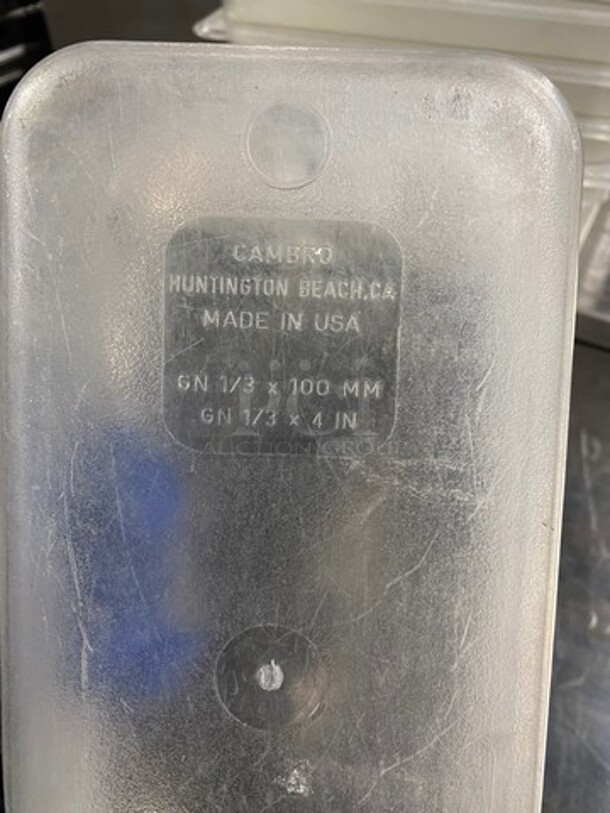 Cambro Clear Poly 1/3x4" Food Containers! 8x Your Bid! - Image 8 of 8